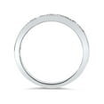 thumbnail image 2 of 1/4ct Blue Sapphire Lab Grown Diamond Channel Set Wedding Ring 14K White Gold, 2 of 3