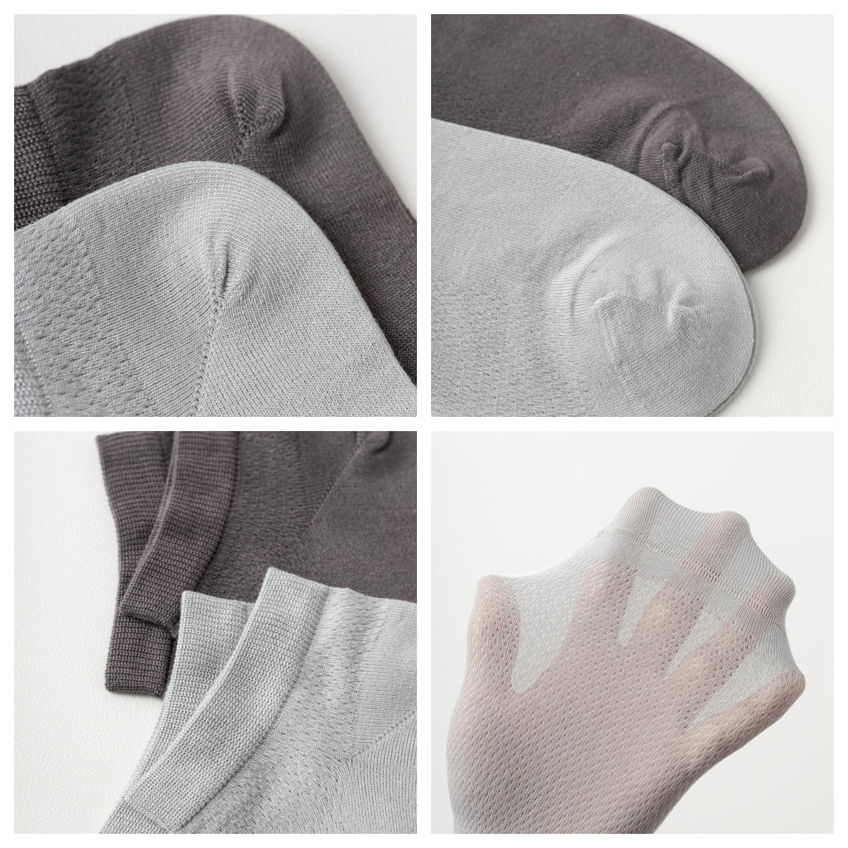 Sookeceks 6 Pairs Thin Ankle Socks for Men Breathable Mulberry Silk Socks Mesh Low Cut Soft Casual Socks Size 7-11