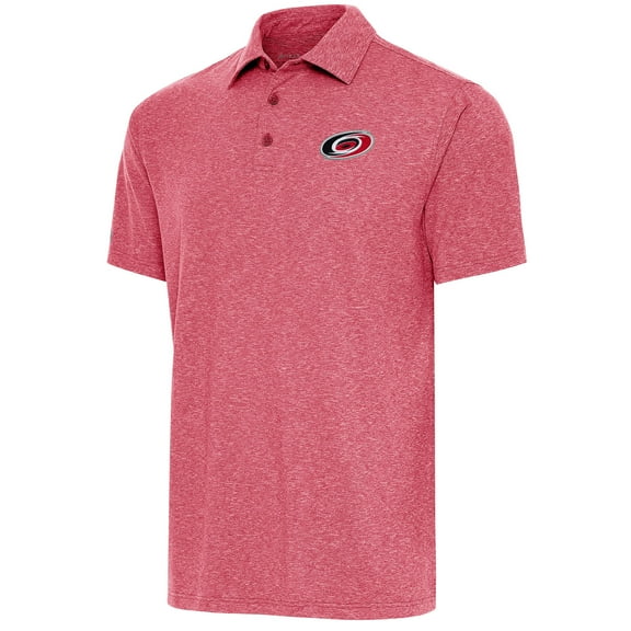 Men's Antigua  Heather Red Carolina Hurricanes Par Polo