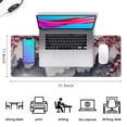 thumbnail image 5 of Elevate Your Game: XL Watercolor Cherry Blossom Gaming Mouse Pad, Japanese Inspired Pink Design, Non-Slip & Stitched Edges, Perfect for Home Office or Gaming. Large 31.5x11.8 Inches!, 5 of 7