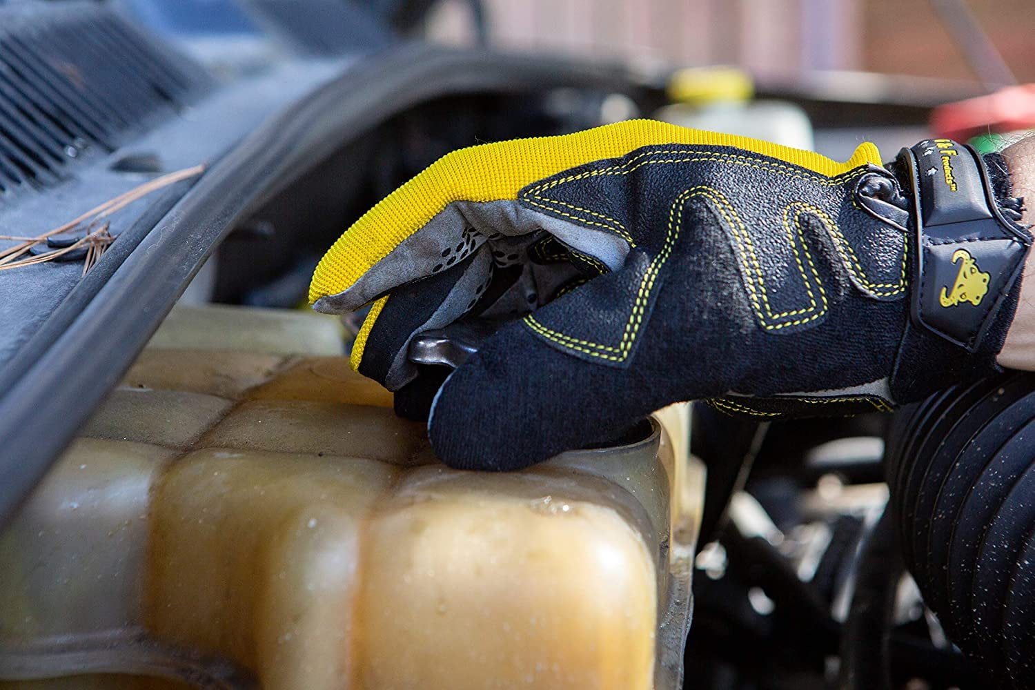 G & F 1089L Hyper Grip Non-Slip High-Performance Mechanic Work Gloves Large Driving Gloves