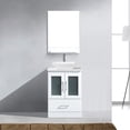 thumbnail image 2 of Zola 24" Single Bath Vanity in White with White Engineered Stone Top and Square Sink with Brushed Nickel Faucet with Matching Mirror, 2 of 3