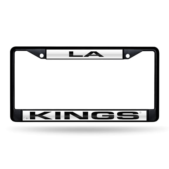 Los Angeles Hockey Kings Black Metal License Plate Frame Holder