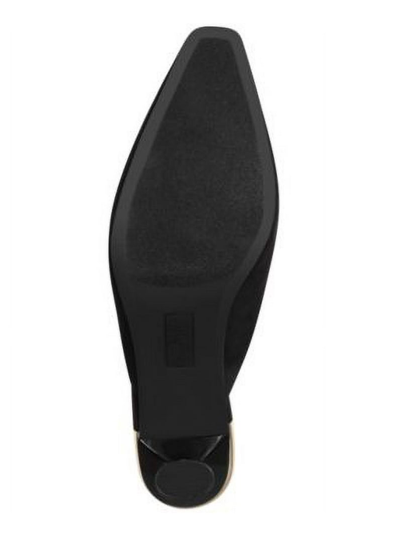 ALFANI Womens Black Padded Cecilia Square Toe Kitten Heel  display picture 3