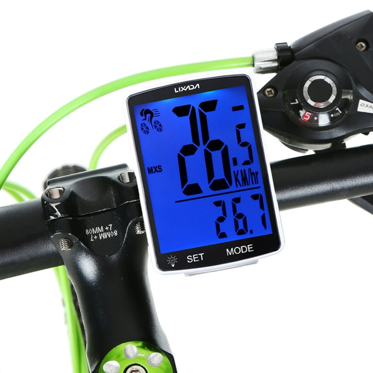 Wireless Bicycle Computer, Balippe Bicycle Speedometer, Cable Multifunction  with 20 Functions, IPX6 Waterproof, LCD, Speed Bicycle Speedometer,  Wireless, for All Bicycle Types : : Sports & Outdoors