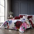 thumbnail image 6 of Bebejan Magenta Floral 5 Piece Comforter Set, Queen, 100% Cotton Sateen, Reversible, All Season, Cozy Comfort, 6 of 11