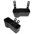 thumbnail image 2 of (Paquete de 2) asiento de coche negro sobre el respaldo, soporte doble para vasos y alimentos para niños, almacenamiento, 1 portavasos y 1 compartimento para alimentos, 2 of 5