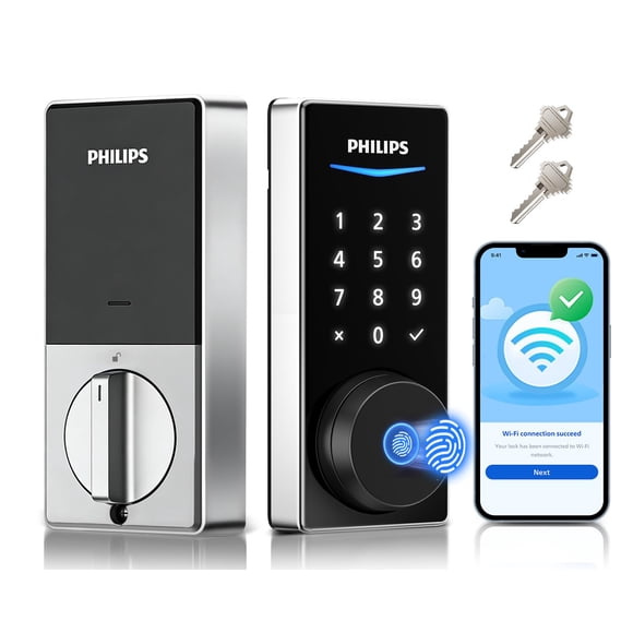 Cerradura inteligente Philips 240X-1HW WiFi con huella digital y acceso sin llave