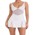 thumbnail image 2 of Femmes Spaghetti Sangle V Cou Aline Boho Été Plage Casual Mini Robe de Soirée, 2 of 6