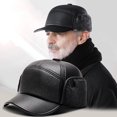 thumbnail image 3 of /Winter Middleaged and Elderly Mens Hats with Plush Insulation, 3 of 8