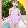 thumbnail image 3 of GYRATEDREAM Toddler Baby Girl One Piece Swimsuit Kids Cartoon Print Sleeveless Swimwear Girls Cute Bathing Suit for 4-10 Years, 3 of 8