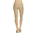 thumbnail image 3 of Jvini Women's Pull On Capri Pants Stretch Knit Denim Jeggings With Pockets, 3 of 5
