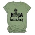 thumbnail image 4 of CEHVOM Mode Femmes Décontracté Imprimé Col Rond Manches Courtes Hauts T-shirt Blouse, 4 of 5