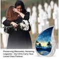 thumbnail image 3 of Blue Night Stars Unique Urns For Human Ashes Adult Mom - Cremains Large Urn For Ashes Adult Dad - Unique Urns - Funeral Decorative Ash Urn 10 Inch & 200 Cubic Inches Capacity, 3 of 7
