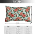 thumbnail image 2 of Pofeuu Rose Flowers Print Polyester Microfiber Plush Pillowcases, Super Soft and Cozy Pillow Case Covers with Envelop Closure（Pillow core not included）-14"x20", 2 of 6