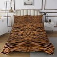 thumbnail image 1 of Erosebridal Brown Zebra Print Coverlet Set Queen, Animal Wildlife Bedding Set 3 Pieces, 1 of 5