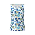 thumbnail image 4 of Lsque Golden Blue Snowflakes Printed Workout Tank Tops for Women, Athletic Sports Tank Tops, Compression Sleeveless Dry Fit Shirts,Sleeveless Yoga Shirt-Small, 4 of 9