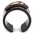 thumbnail image 3 of IP Dark Brown (IP coffee) Stainless Steel Ring with Top Grade Crystal in Multi Color for Women Multi Color Stone Color Style TK2781 Size 7, 3 of 4