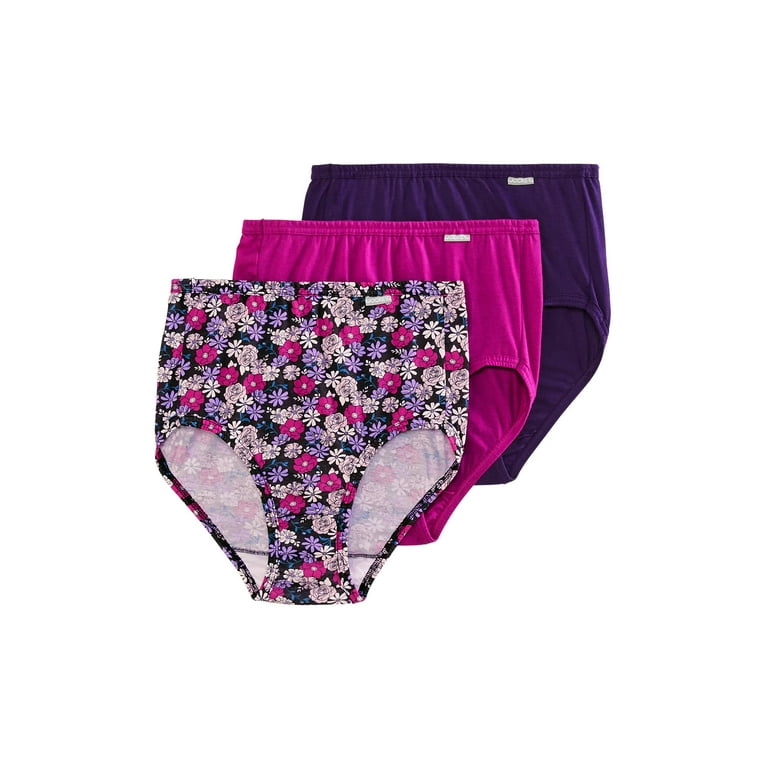 Jockey Womens Elance Brief 3 Pack Underwear Briefs 100% cotton 