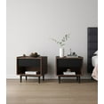 thumbnail image 2 of Duane Nightstand from Engineered Wood in Dark Brown and Black - Set of 2, 2 of 13