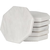 Radicaln Marble Coasters Star 3.5" Inches White Handmade Marble Drink Coasters for Home and Kitchen, Drink Coaster Set of 6, Ideal Coaster for Drink