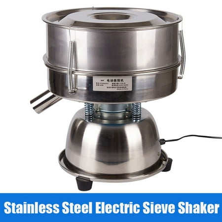 

Electric Automatic Sieve Shaker Vibrating Sieve Machine Food Industrial Stainless Steel Sifter for Granule Powder Grain (16 Mesh 1.25mm)