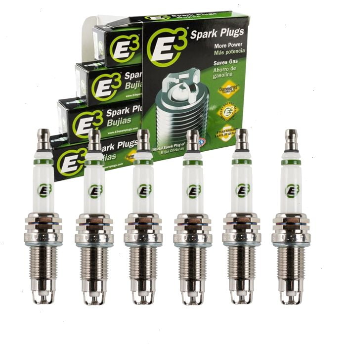 6 pc E3 Spark Plugs compatible with Jeep Cherokee 4.0L 4.2L L6 1978-2001