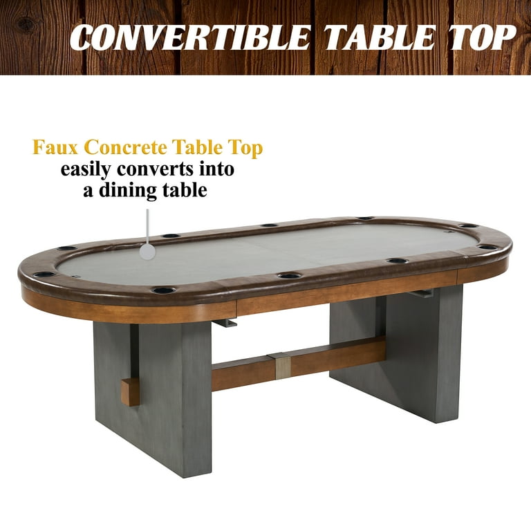 Urban 10 Player Poker Table with Dining Table Top, Not