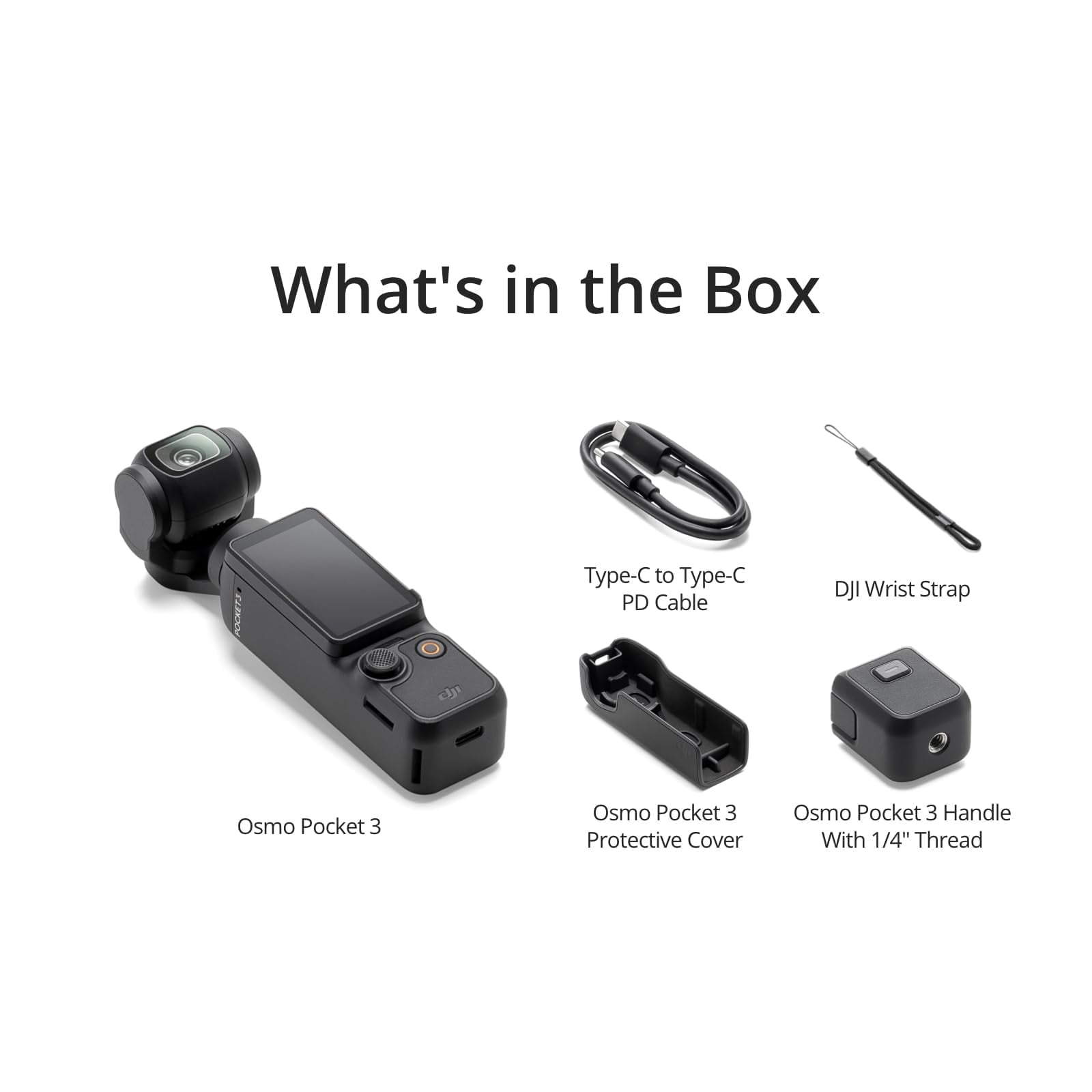 NEW TEC DJI Osmo Pocket 3 4K Action Camcorder with 1-Inch CMOS, 3-Axis Gimbal Stabilization, ActiveTrack 6.0  with Vlogging, 4x Zoom, Black