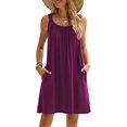thumbnail image 1 of HOTOUCH Robe Femme 2024 Été Décontractée Robe T-Shirt Couverture de Plage Sans Manches Robe Débardeur avec Poches, 1 of 6