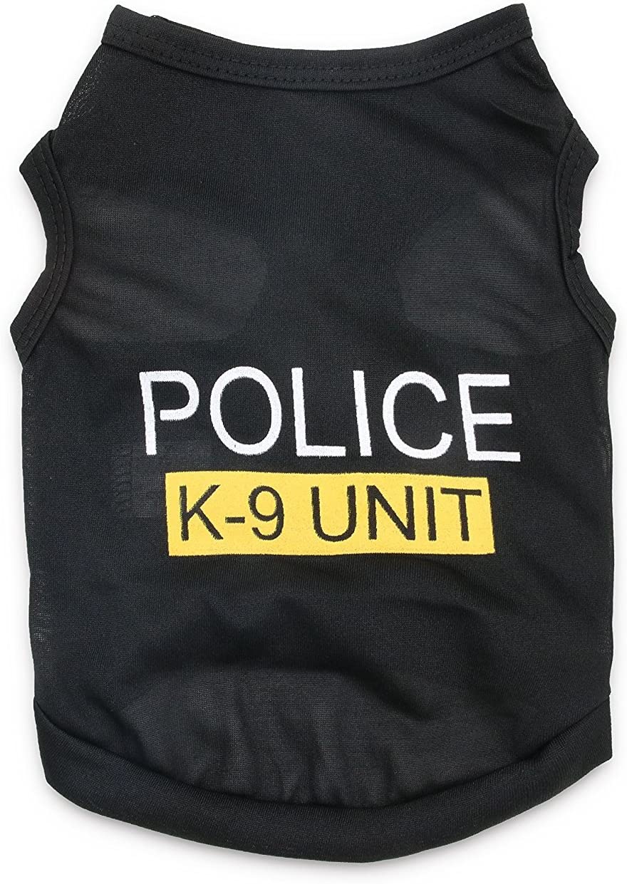 Pet Dog Shirts Dog Police Vest Dog T Shirt Puppy Clothes K9 Costume for