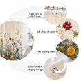 thumbnail image 3 of Spring Floral Bathroom Shower Curtains with 12 Hooks Polyester Waterproof Shower Curtain for Stalls and Bathtubs Beige Watercolor Botanical Decorative Bathroom Privacy Curtain 36x72 Inches, 3 of 8