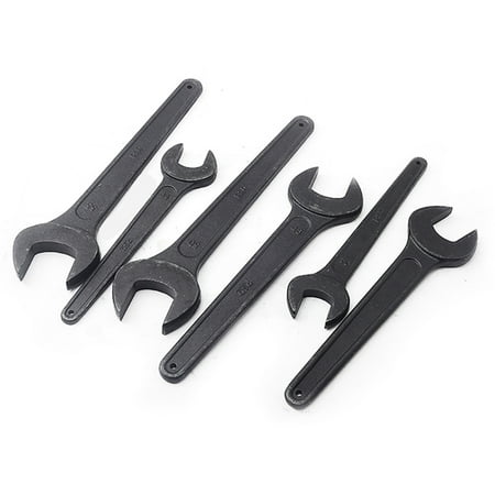 

SagaSave Single Open Ended Wrench Spanner Kit Repair Tool Steel Black Size 17-38mm