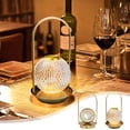 thumbnail image 1 of Lámpara de mesa LED Jellyfish Crystal Night Light | Decoración ambiental recargable de mano | Metal de oro | 3 modos de color ajustables | Dormitorio Bar Camping al aire libre | 12x12x25cm, 1 of 7