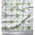 thumbnail image 1 of Soimoi Rayon Fabric Snowflake Artistic Print Fabric by Yard 42 Inch Wide, 1 of 3
