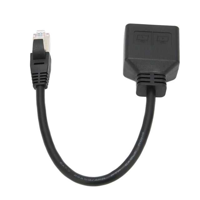 Cable adaptador Ethernet RJ45 de 1 a 2 puertos, excelente conexión, adaptador divisor de transmisión para redes CAT7