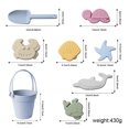 thumbnail image 2 of Juego de playa de verano para niños, moldes de juguete de arena de silicona bonitos para viajes al aire libre, playa, 8 Uds., 2 of 7