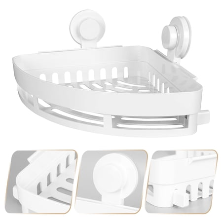 LOLIPPYY White Plastic Bathroom Storage Rack Multi-Functional Organizer for Home Kitchen and Bathroom Storage Solutions