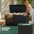 thumbnail image 3 of Homall 90 Gallon Outdoor Resin Deck Box, Waterproof and UV Resistant Storage Box for Garden Tools, Pool, 3 of 7