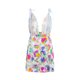 thumbnail image 5 of Txlixc Vestido sin espalda para mujer, sin mangas, cuello en V profundo, cintura alta, con lentejuelas, informal, midi, rosa / blanco Txlixc Casual, 5 of 9