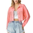 thumbnail image 1 of Birdeem Veste à Paillettes à Manches Longues avec Franges pour Femmes, 1 of 1