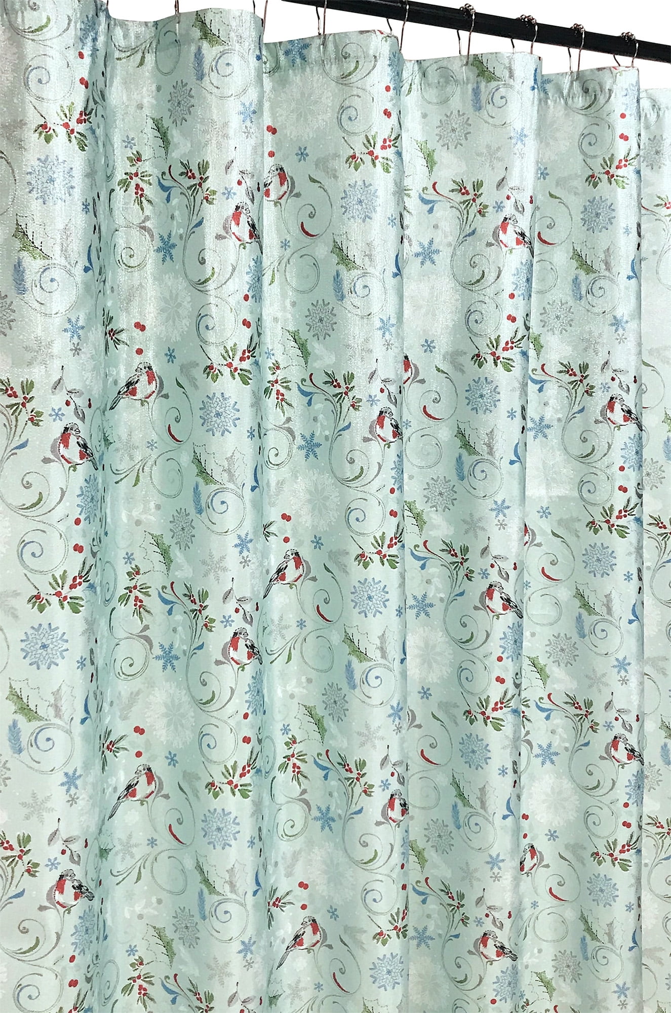 Vintage St. Nickolas Decorative Christmas Shower Curtain Elegant