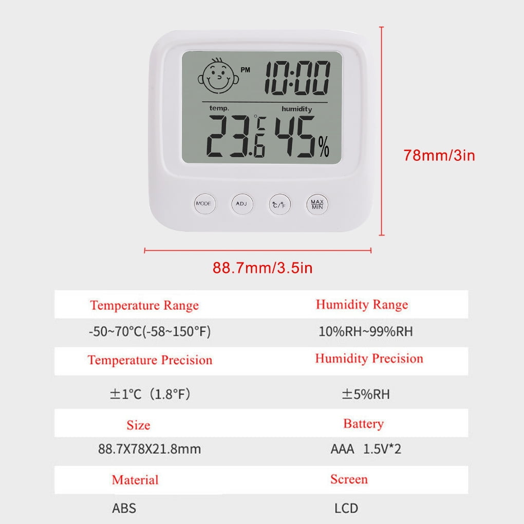 Duztion Digital Thermometer Hygrometer Indoor Room Temperature