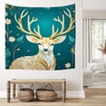 thumbnail image 2 of Reindeer Ethnic Boho Modern Living Room Tapestry, Nature Plants Forest Tapestry Curtain Washable Abstract Deer Tapestry Curtain, Decoration for Living Room Office Home House Dorm 51x59 Inches, 2 of 6