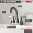 thumbnail image 2 of Delta Portwood 4 Inch Centerset, 2 Handle Bathroom Sink Faucet in SpotShield Brushed Nickel, 2 of 2