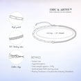 thumbnail image 6 of CHIC & ARTSY Sterling Silver Ankle Bracelet Paperclip link Chain Anklets Cute White Gold Anklet Bracelet for Women, 6 of 7