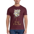 thumbnail image 3 of Kind To Your Mind Men'S Basic Short Sleeve T-Shirt Burgundy Xx-Large, 3 of 5