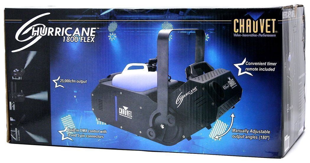 Chauvet HURRICANE H-1800 FLEX Fog / Smoke Machine H1800+2) Gallons of Fog Juice