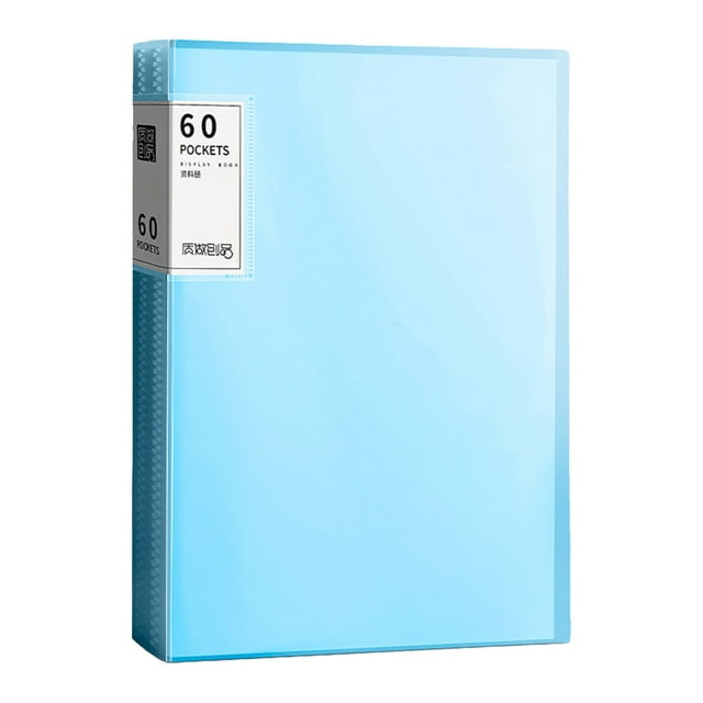 Trendy Tool Kit for Home, Presentation Book with Plastic Sleeves 60 Pockets Portfolio Folder Display Book with Sheet Protectors for School