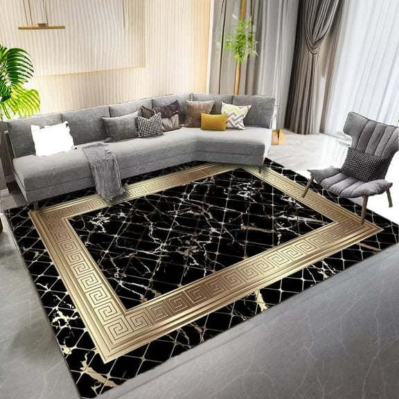 Modern Style Carpets for Living Room Black Bedroom Decor Large Area Rug Big Size Fluffy Coffee Tables Mat Washable